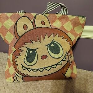 Cute Monster Design Tote Bag